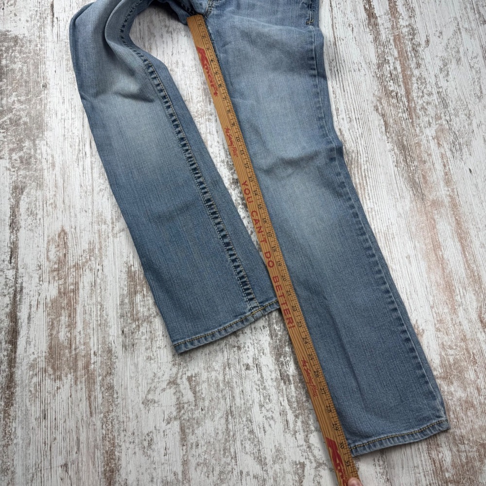 VTG Y2K Aeropostale Chelsea Skinny Bootcut Jean Light Wash Ultra Low Rise 1/2 R - Picture 11 of 13